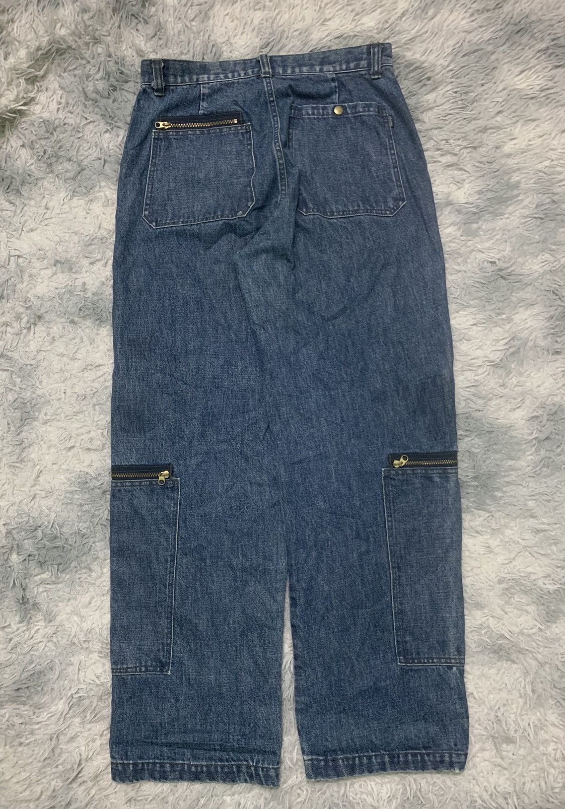 Japanese Brand 90s ABSTRISE BAGGY PANT MULTIPOCKET RARE DESIGN Size US 32 / EU 48 - 2 Thumbnail