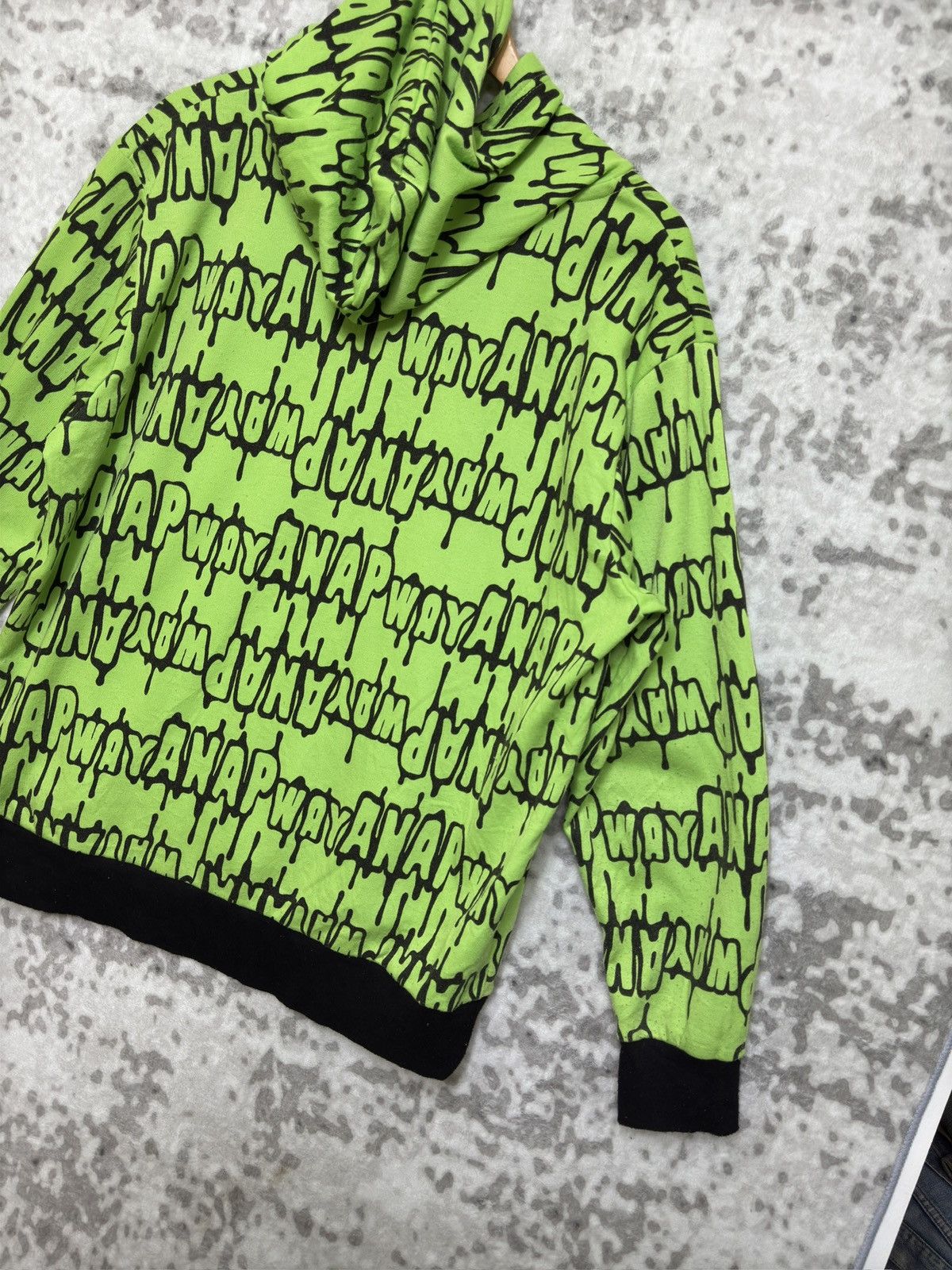 Japanese Brand ANAP WAY Hoodie Green full Graphic Sweatshirt Logo Sweater Size US L / EU 52-54 / 3 - 8 Thumbnail
