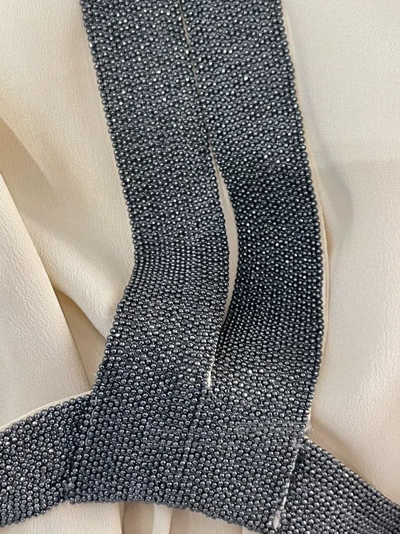 Brunello Cucinelli Brunello Cucinelli Beige and White Silk Sleeveless Camisol Size M / US 6-8 / IT 42-44 - 9 Thumbnail