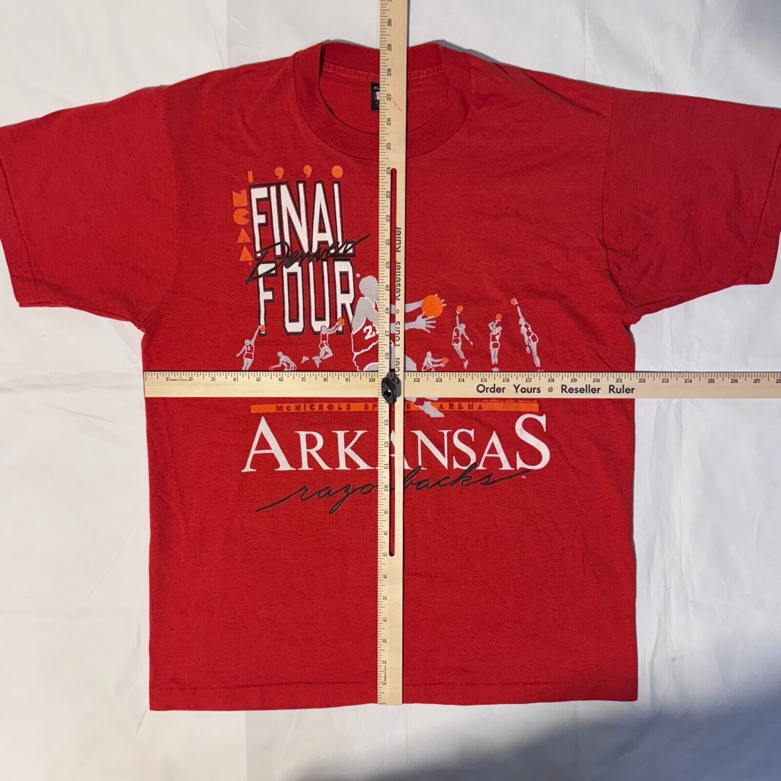 Other Vintage 1990 NCAA Arkansas Razorbacks Basketball Single Stit Size US XL / EU 56 / 4 - 6 Thumbnail