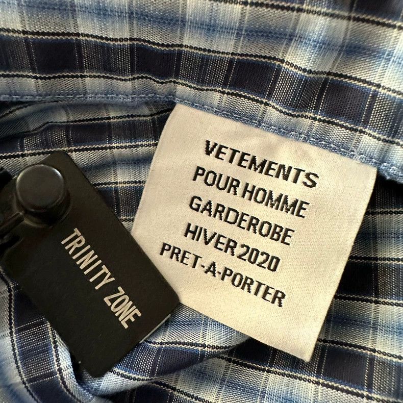 Vetements Vetements 19aw Showpiece Blue Plaid Fake Collar Shirt Size US M / EU 48-50 / 2 - 3 Thumbnail