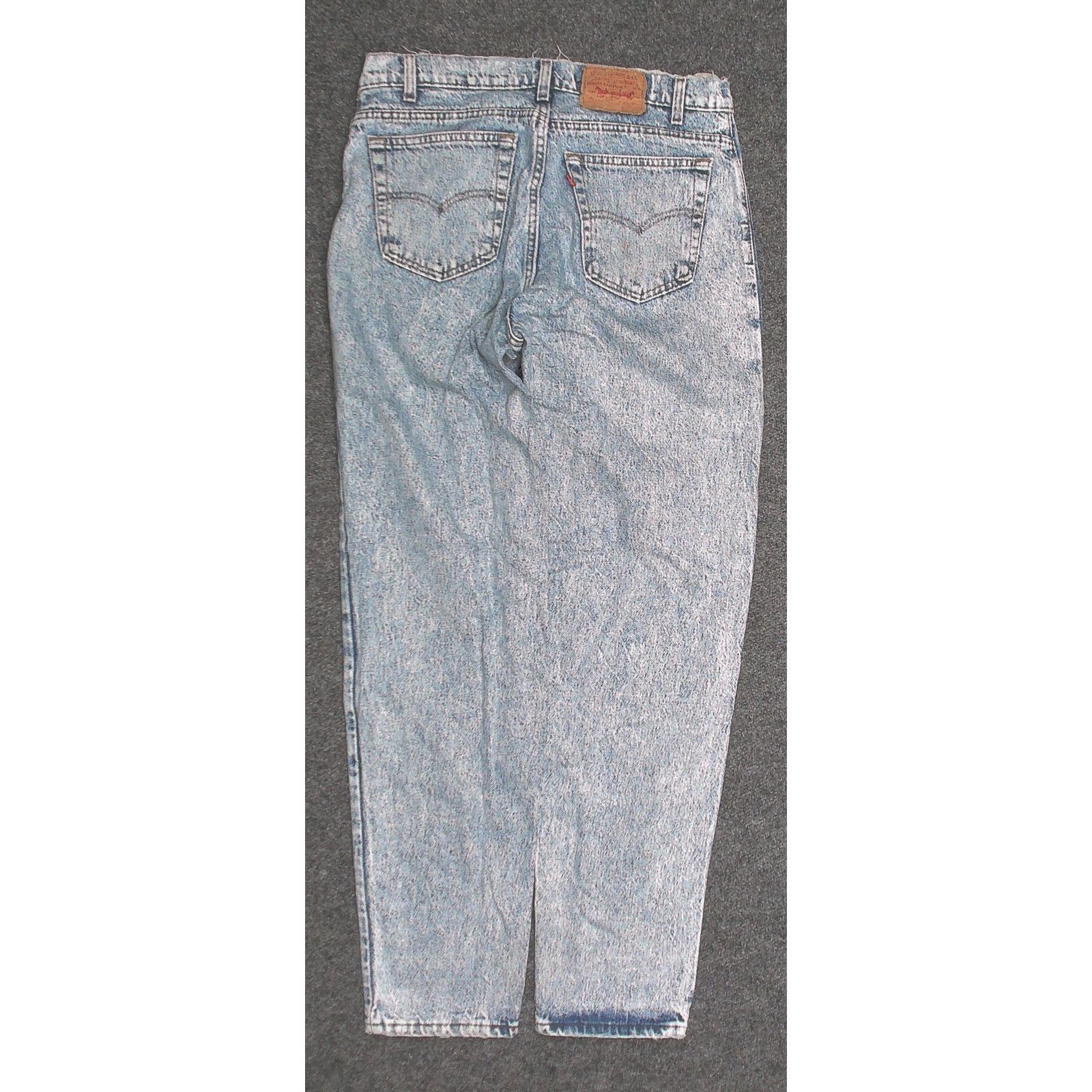 Levi's Levi's 1990 Made in USA 550 Acid Wash Denim - 35x34 Size US 35 - 3 Thumbnail