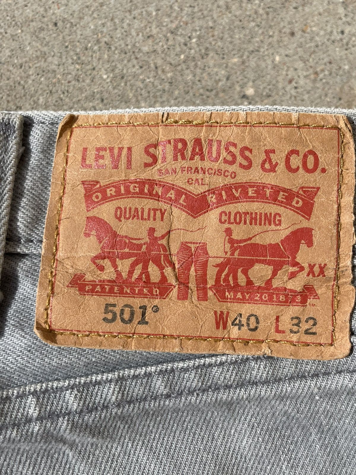 Levi's Grey Levis 501s | Grailed