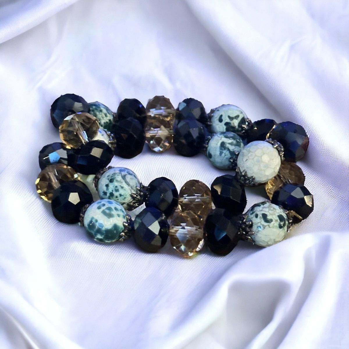 Other Multicolor Czech glass bead stretch bracelets Size ONE SIZE - 1 Thumbnail