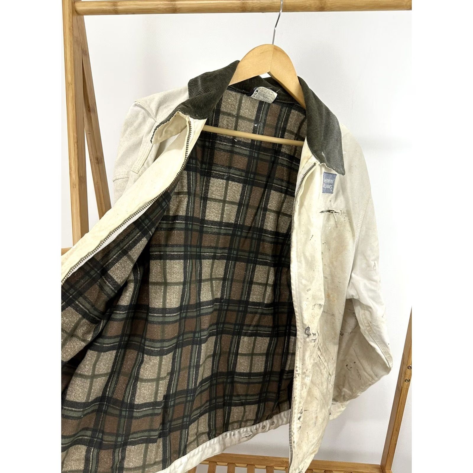 Dickies VTG Dickies Lined Detroit WIP Work Paint Spatter White Canvas Jacket XL Men's Vintage Dickies Jacket XL White Detroit Paint Spatter Size US XL / EU 56 / 4 - 5 Thumbnail