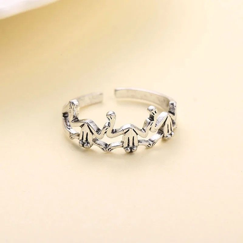 Jewelry × Vintage Retro Frog Opening Adjustable Alloy Ring Size ONE SIZE - 3 Thumbnail