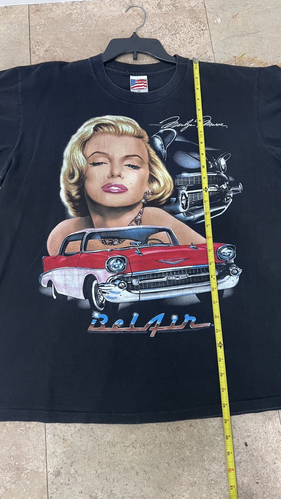 Band Tees × Vintage ‘90s Marilyn Monroe with a 1957 Chevrolet Bel Air Size XL Size US XL / EU 56 / 4 - 9 Thumbnail