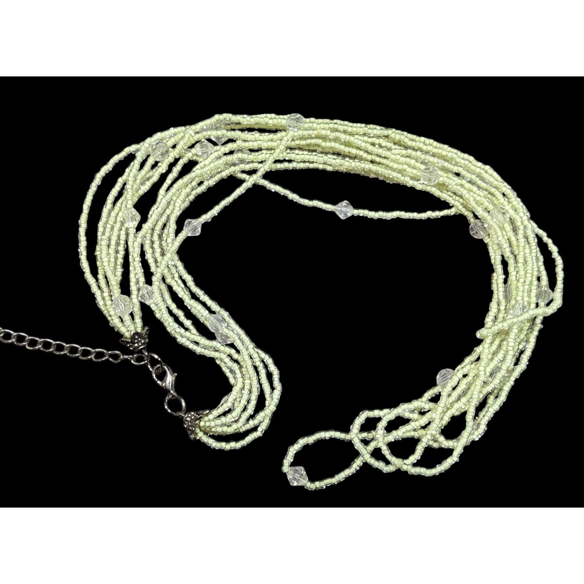 Other Pastel Yellow Multilayer Glass Beaded Necklace Size ONE SIZE - 1 Thumbnail