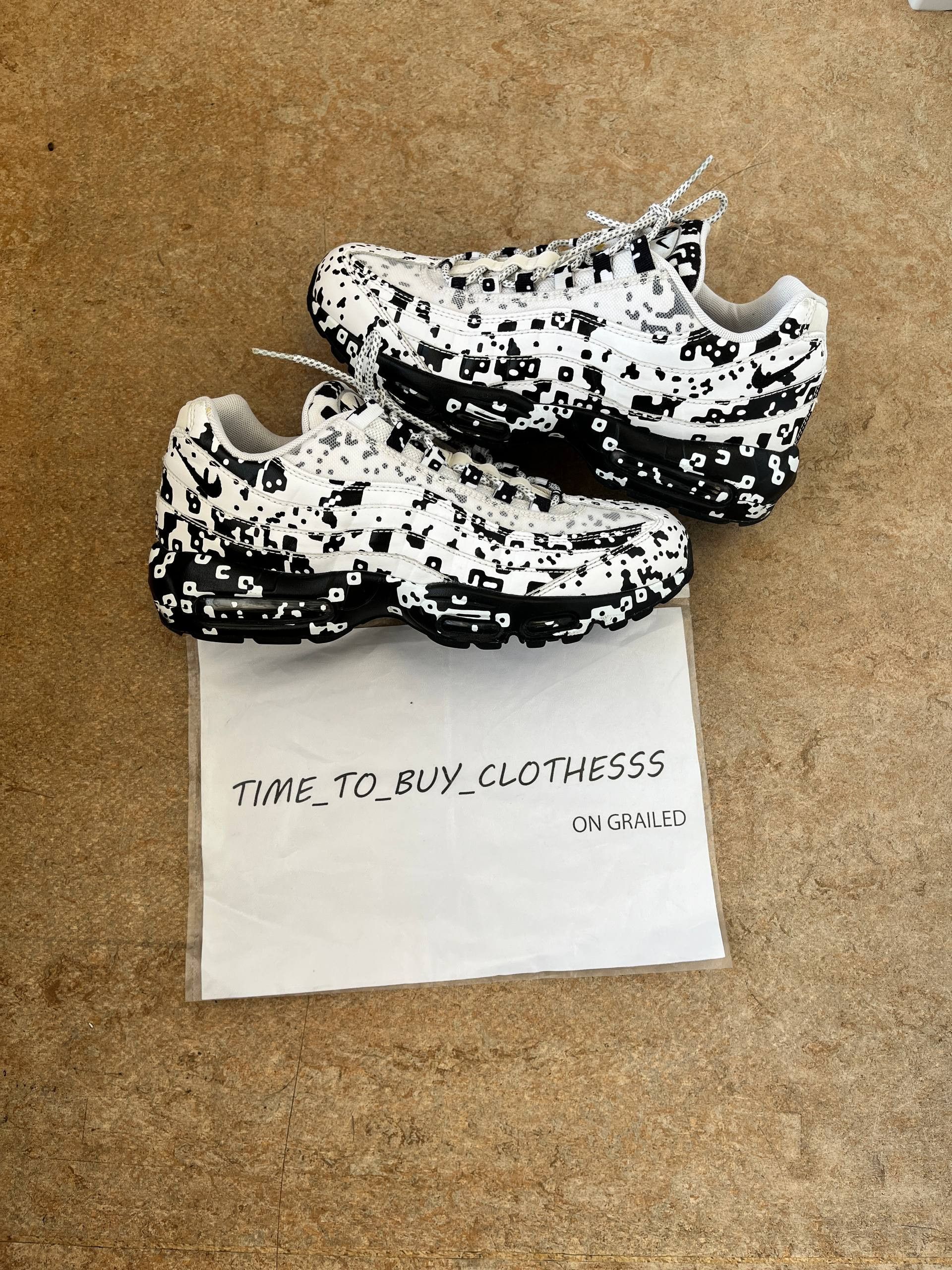 Cav Empt × Nike Nike Air Max 95 Cav empt Digi Camo Black White Size US 10.5 / EU 43-44 - 2 Thumbnail