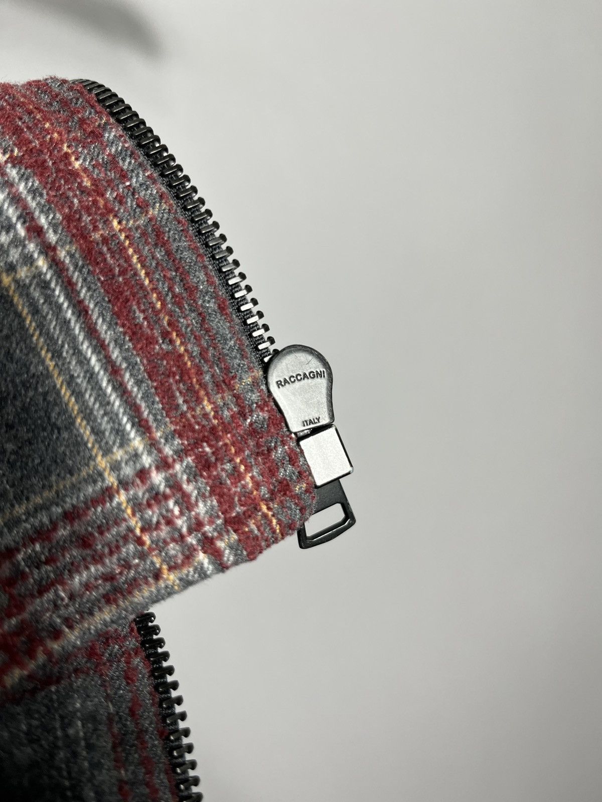 Other Check necessity sense jacket plaid tweed mens red gray zip Size US M / EU 48-50 / 2 - 9 Thumbnail