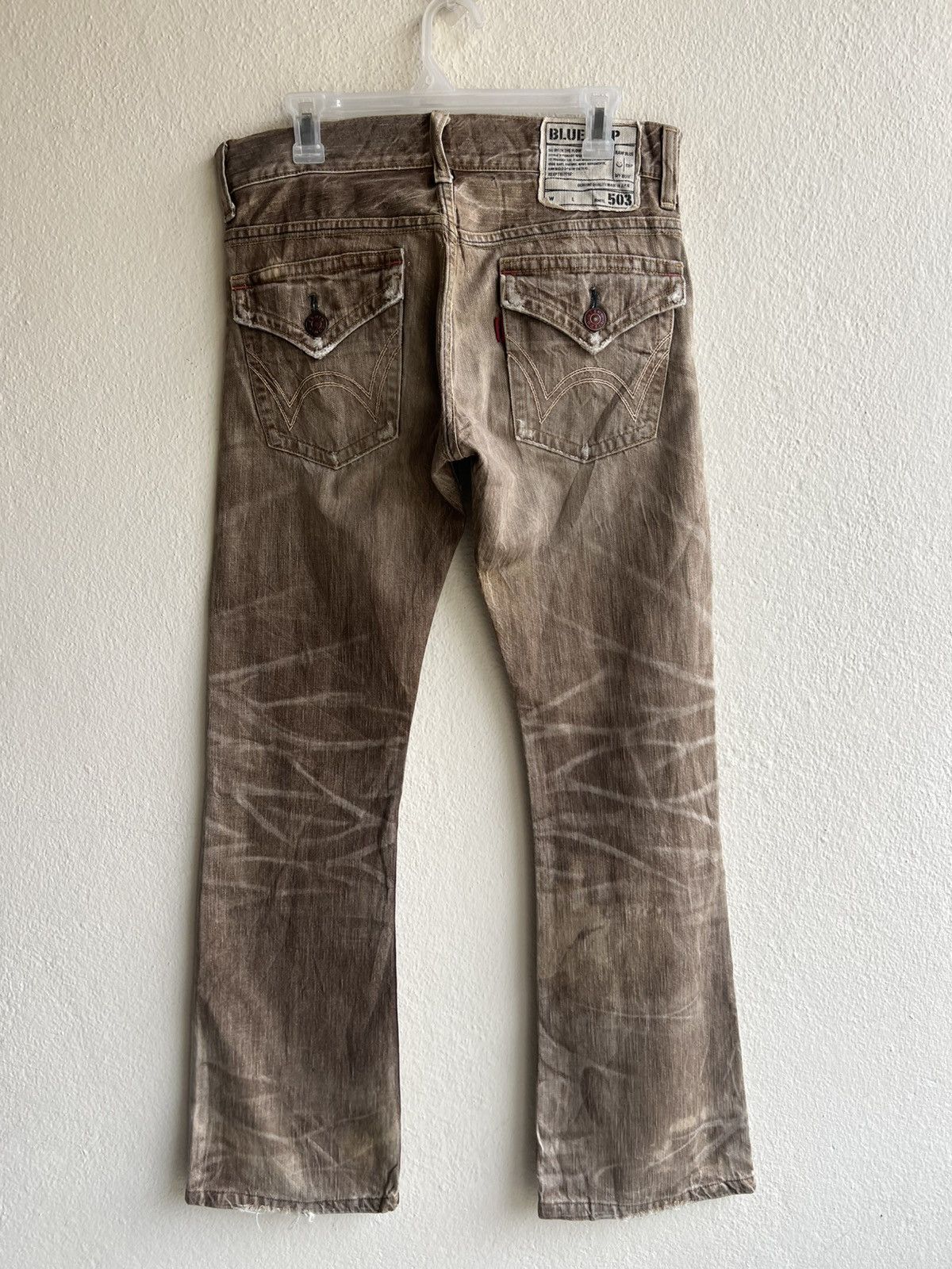 Vintage Clawmark Faded Denim Y2K Edwin BT5001 503 Flare Jeans Size US 30 / EU 46 - 3 Thumbnail