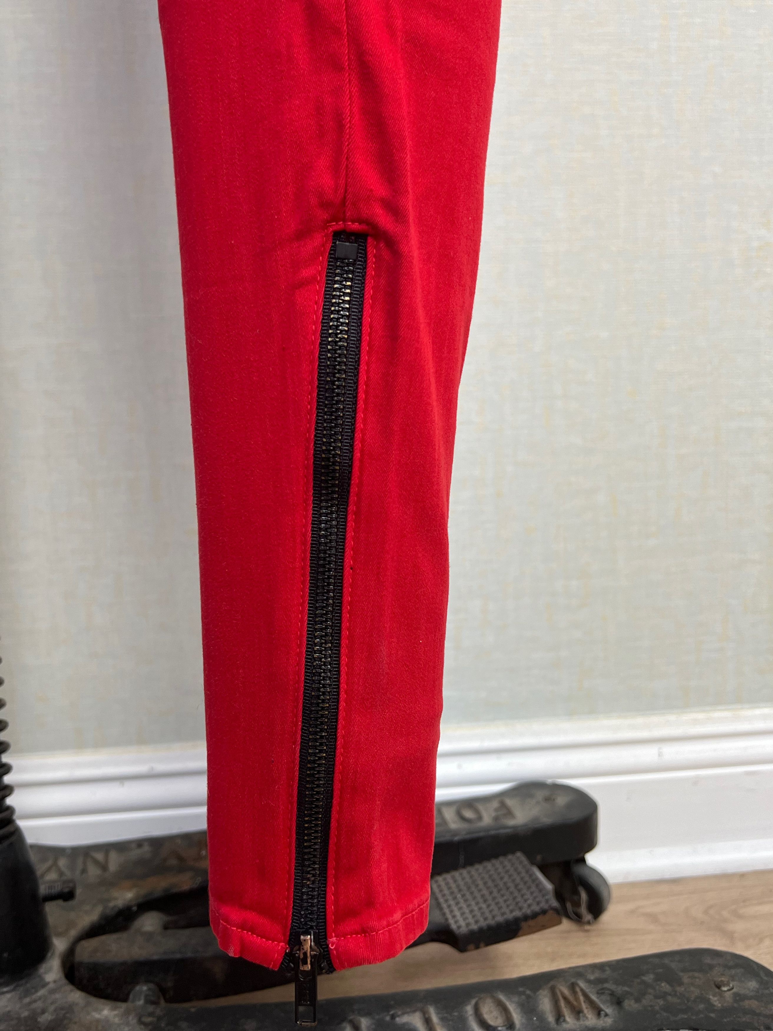 J Brand NWT 2000s J Brand Red Super Skinny Zipper Mid Rise Jeans 27 Size 27" / US 4 / IT 40 - 4 Thumbnail