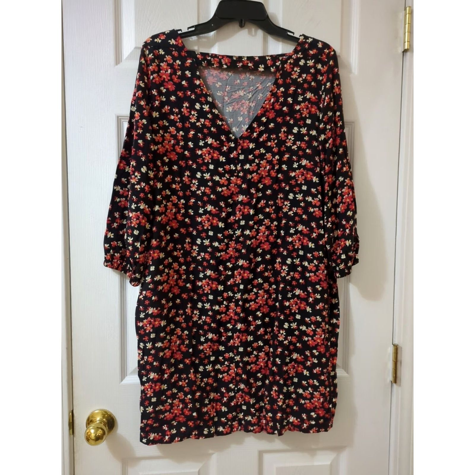 Gap GAP Dress Floral Mini Women's Size M Black Pockets Short Fall Spring Summer Casual Party/Wedding Women Size M / US 6-8 / IT 42-44 - 6 Thumbnail