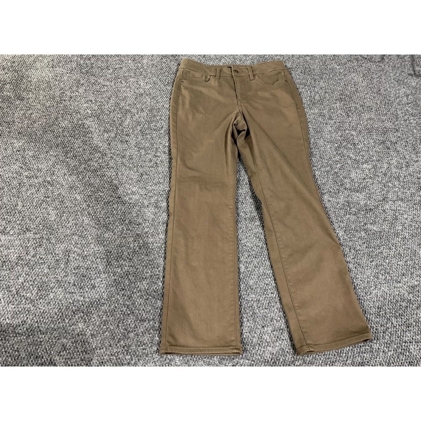 NYDJ NYDJ Pants Womens 8P Brown High Rise Straight Lift Tuck Cool Embrace Stretch Size 30" / US 8 / IT 44 - 2 Thumbnail