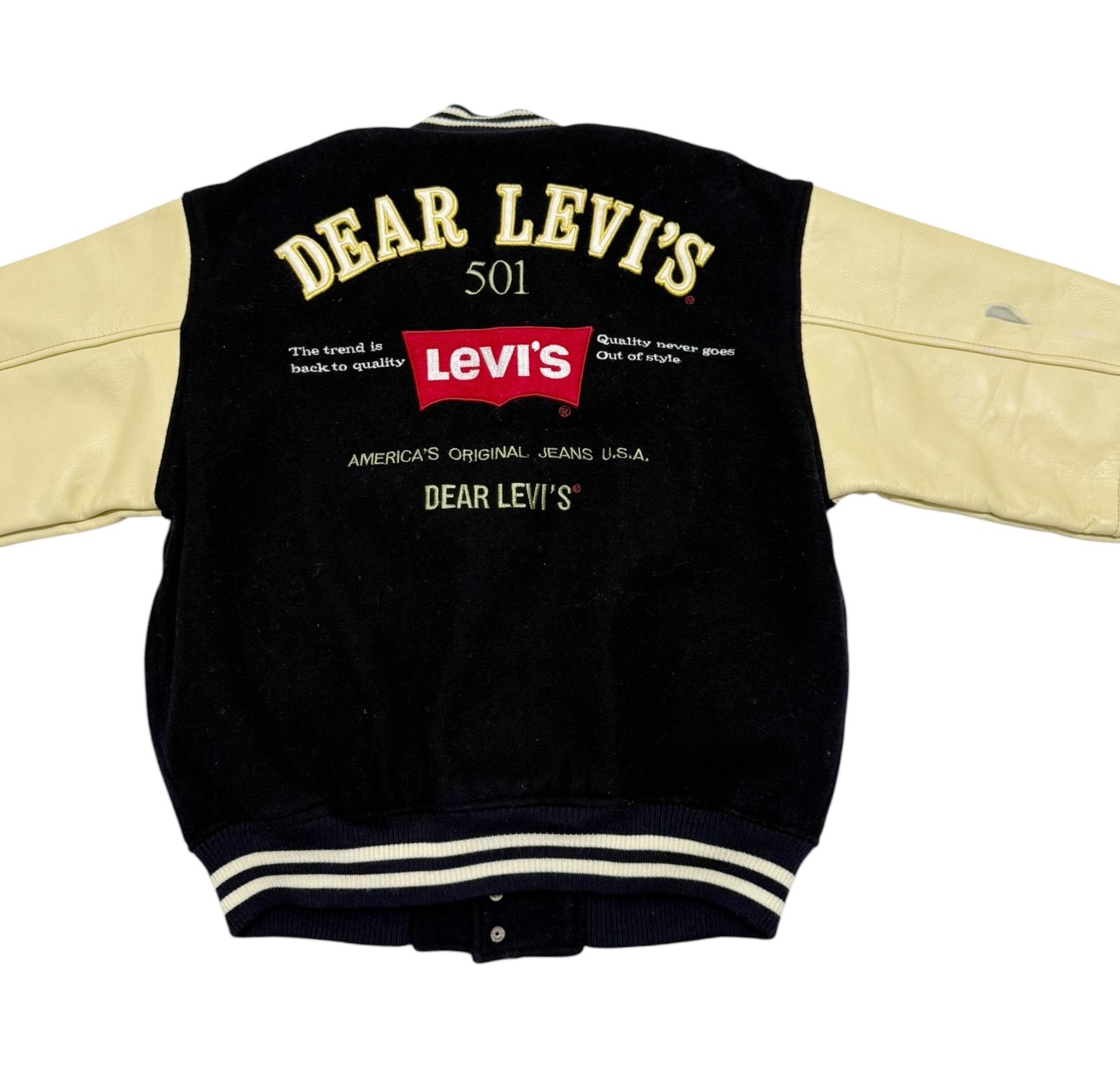 Levi's Levis Leather Wool Varsity Jacket Size US S / EU 44-46 / 1 - 8 Thumbnail