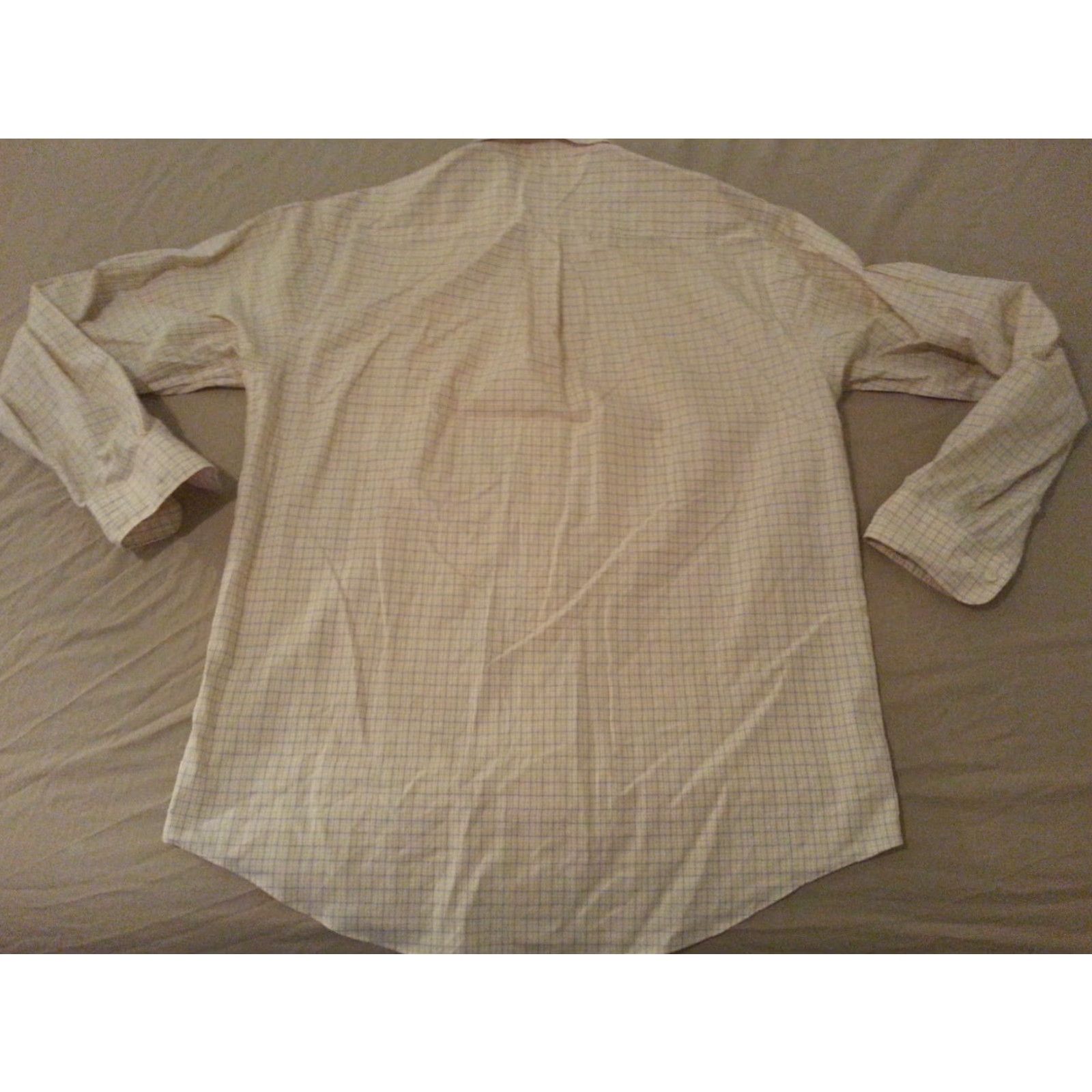 Brooks Brothers Brooks Brothers Dress Shirt Mens M Medium Yellow Button Cotton Size 40R - 2 Thumbnail