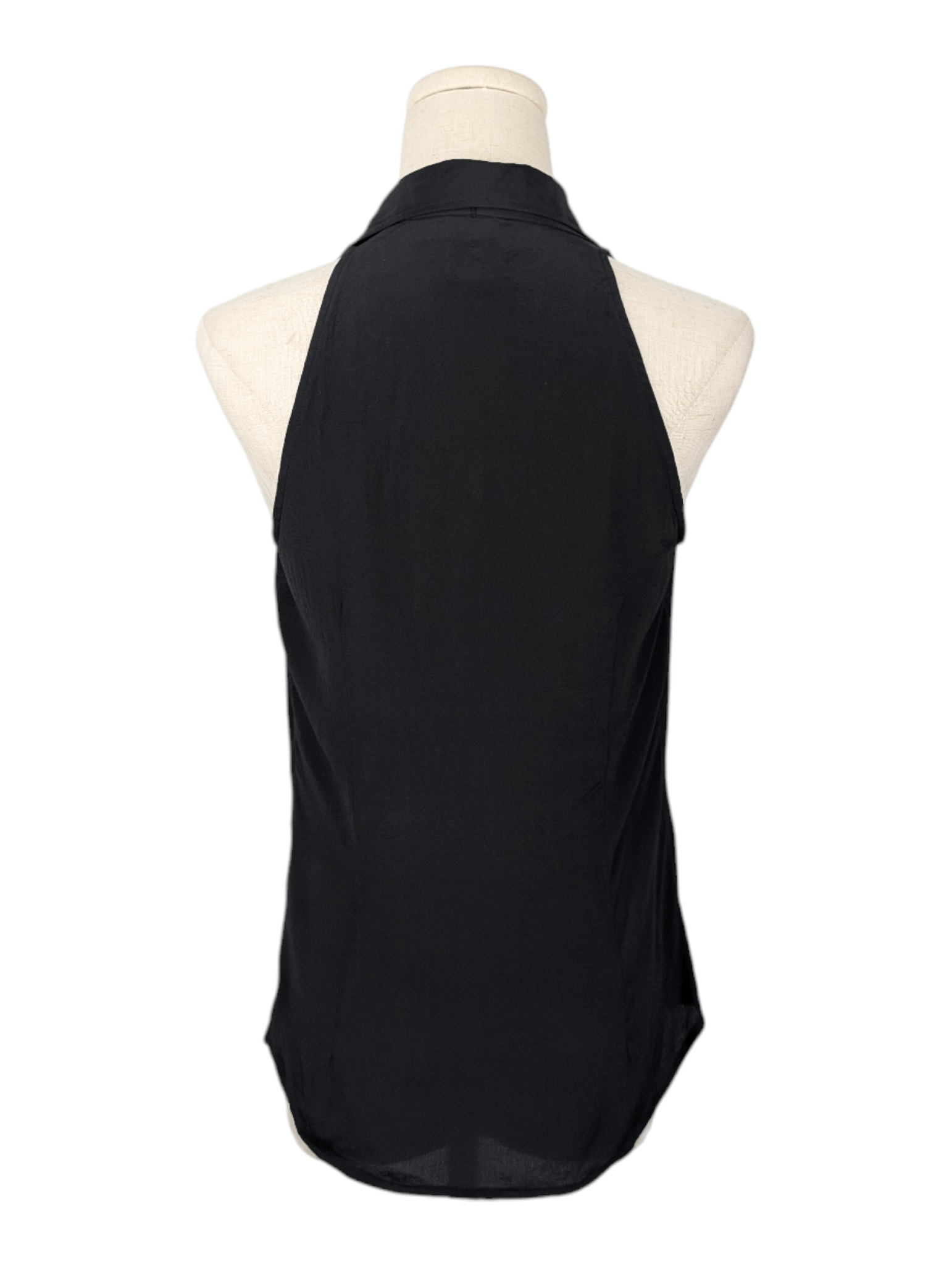 Rugby Ralph Lauren Black Sleeveless Top With Tie And Diamante Buttons Size XS / US 0-2 / IT 36-38 - 2 Thumbnail