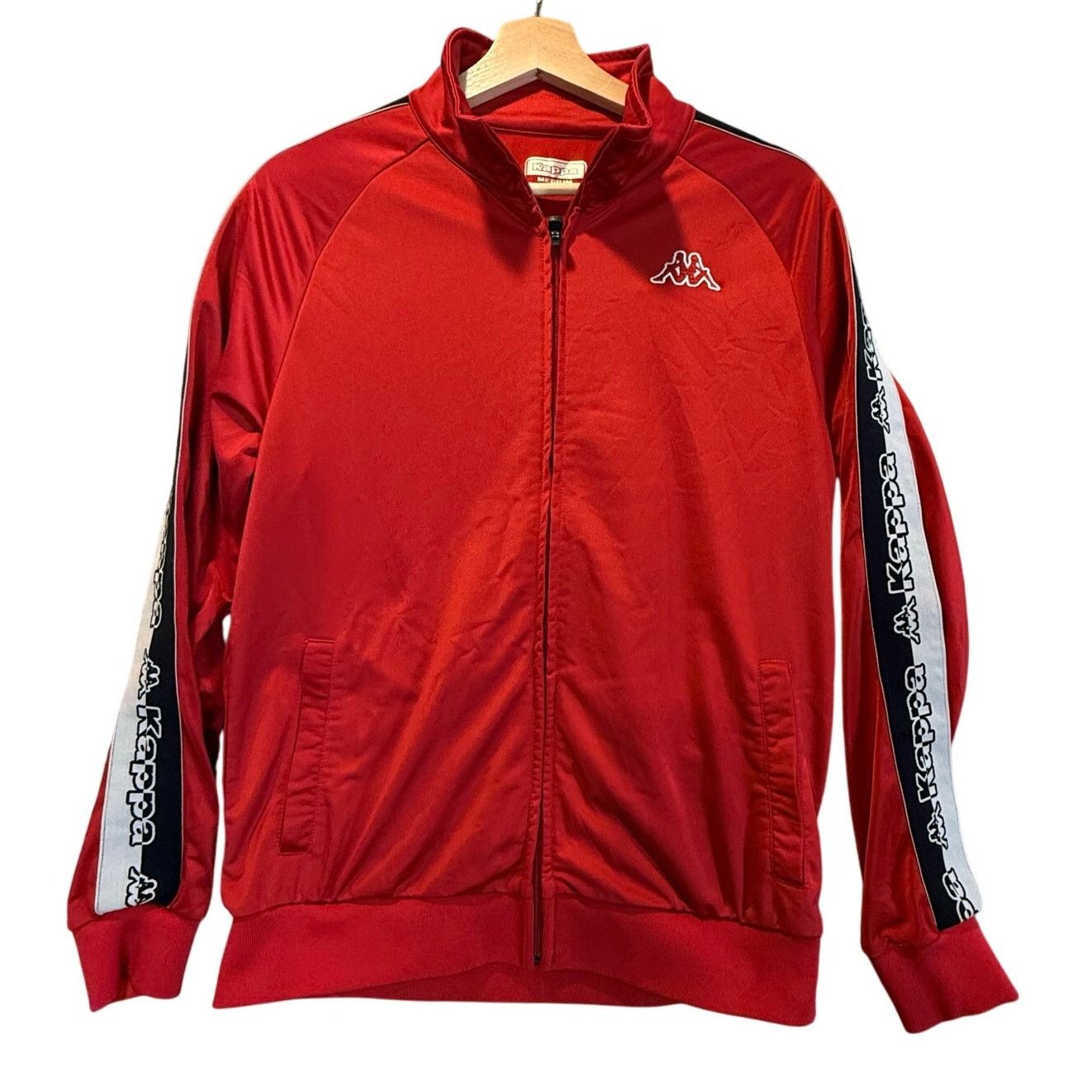 Kappa Kappa Red Full Zip Dartem Track Jacket M Logo Tape Men's Size US M / EU 48-50 / 2 - 1 Thumbnail