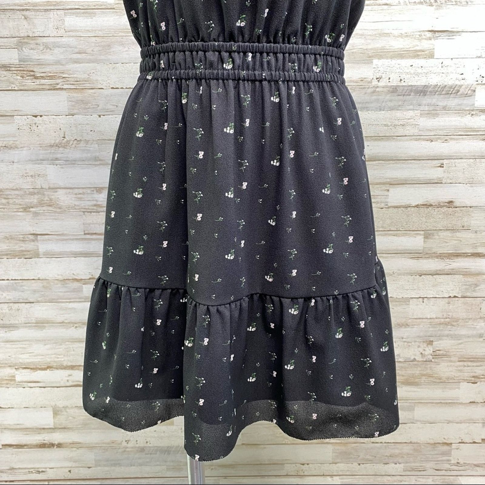Aritzia Aritzia Wilfred Effet Halter Dress Sz XS Black Floral Ruffle Size XS / US 0-2 / IT 36-38 - 4 Thumbnail