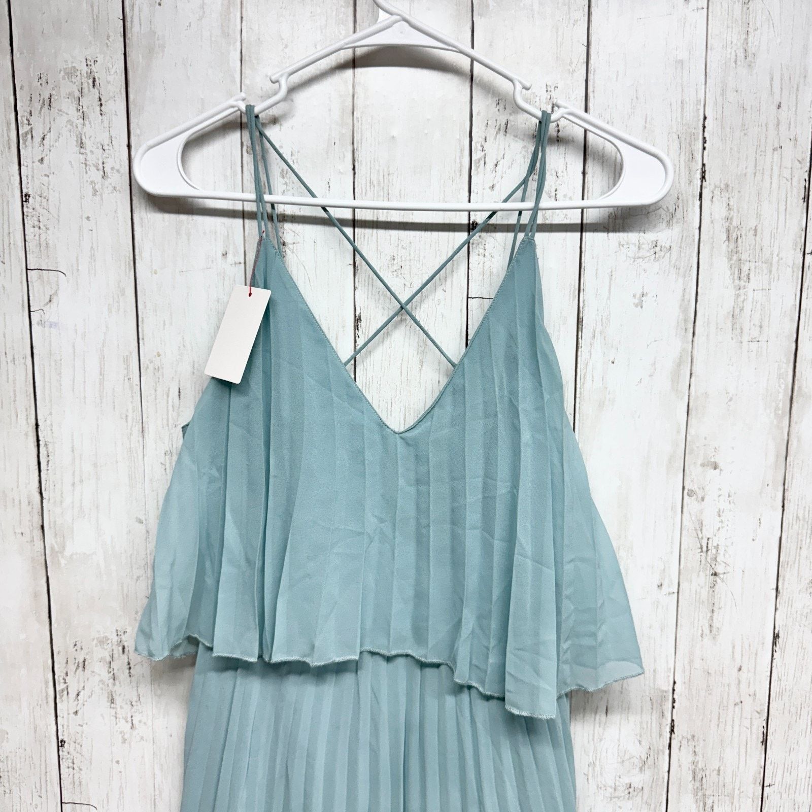 Asos Asos Dress Size 4 Pleated Sleeveless Crop Top Midi Crossback Size S / US 4 / IT 40 - 1 Thumbnail