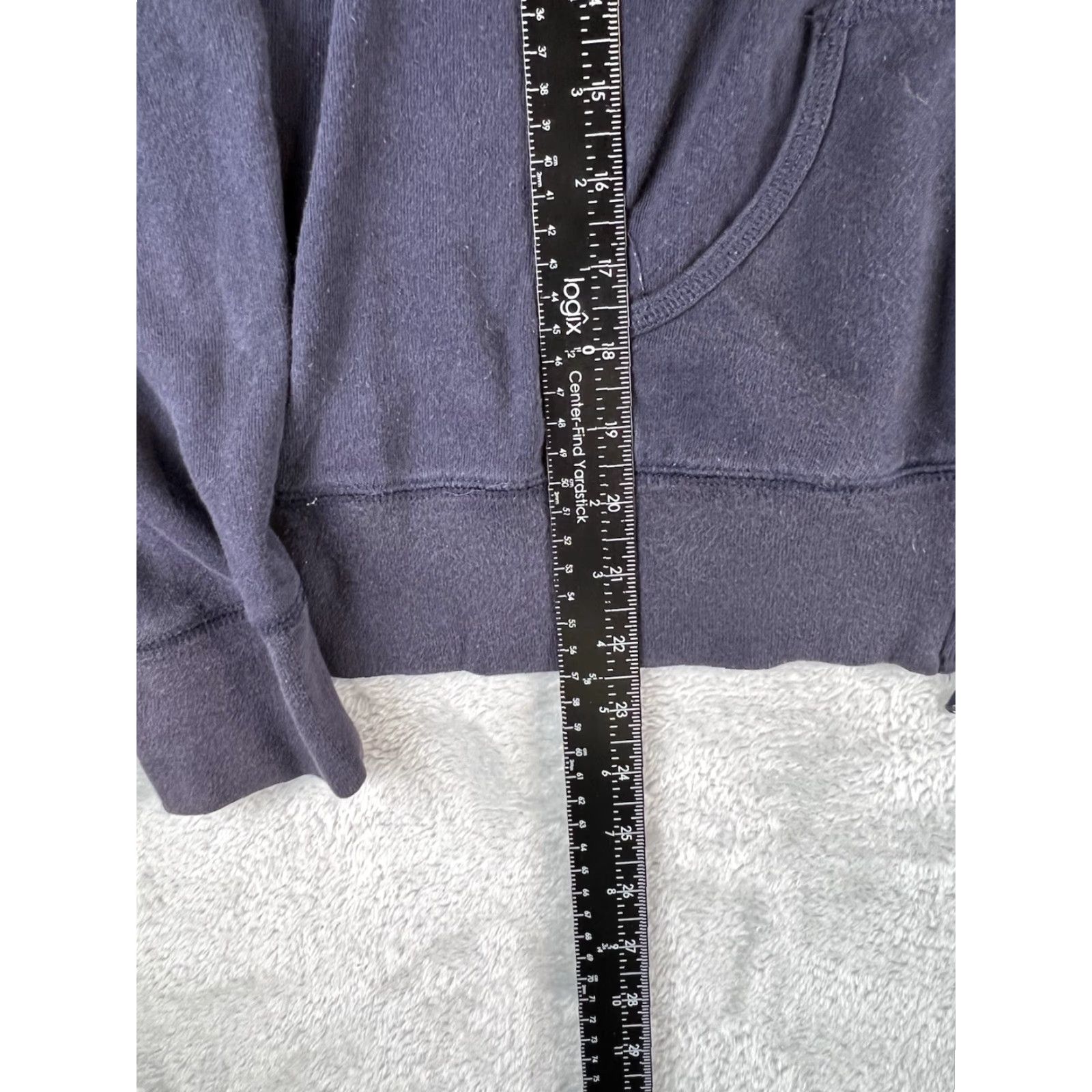 Oleg Cassini Oleg Cassini Sweatshirt Women’s L Navy Full Zip Hooded Embroidered Bohemian Activewear Walking Boys? Size L / US 10 / IT 46 - 5 Thumbnail