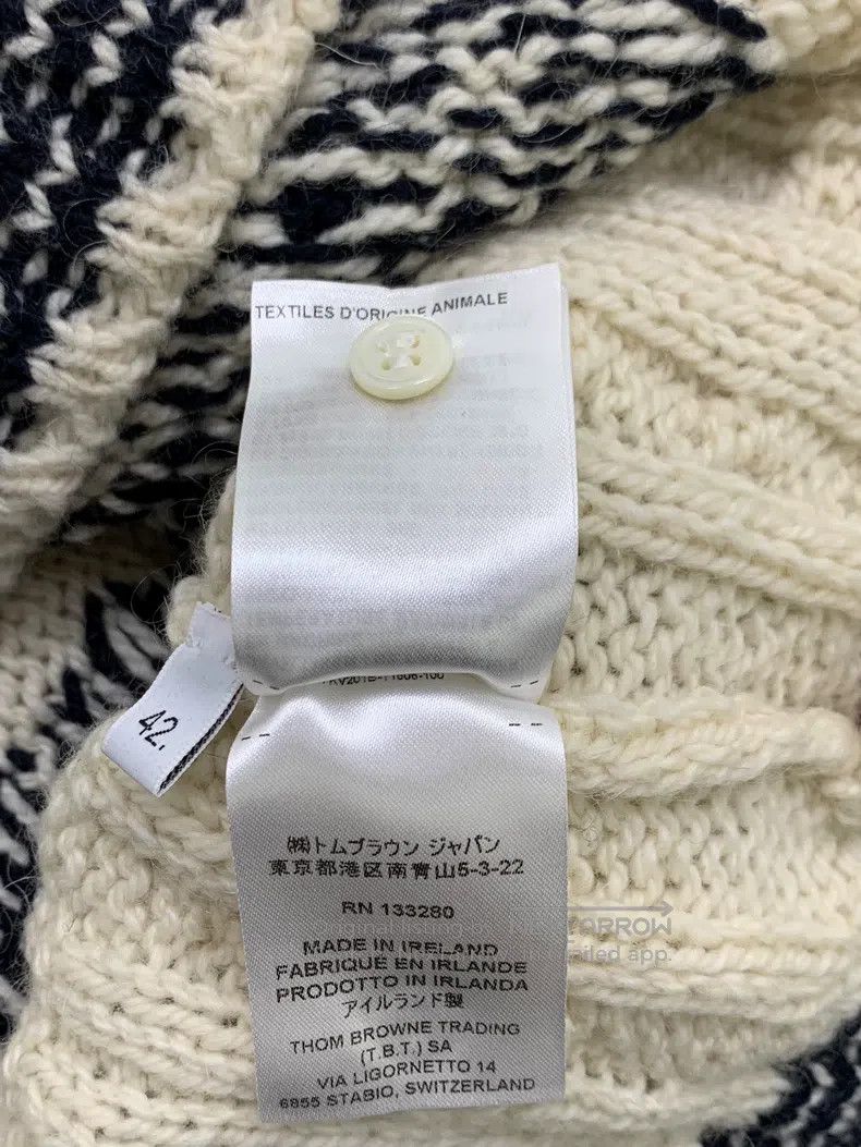 Thom Browne Thom Browne Black and White Printed Knit Vest Size US XS / EU 42 / 0 - 7 Thumbnail