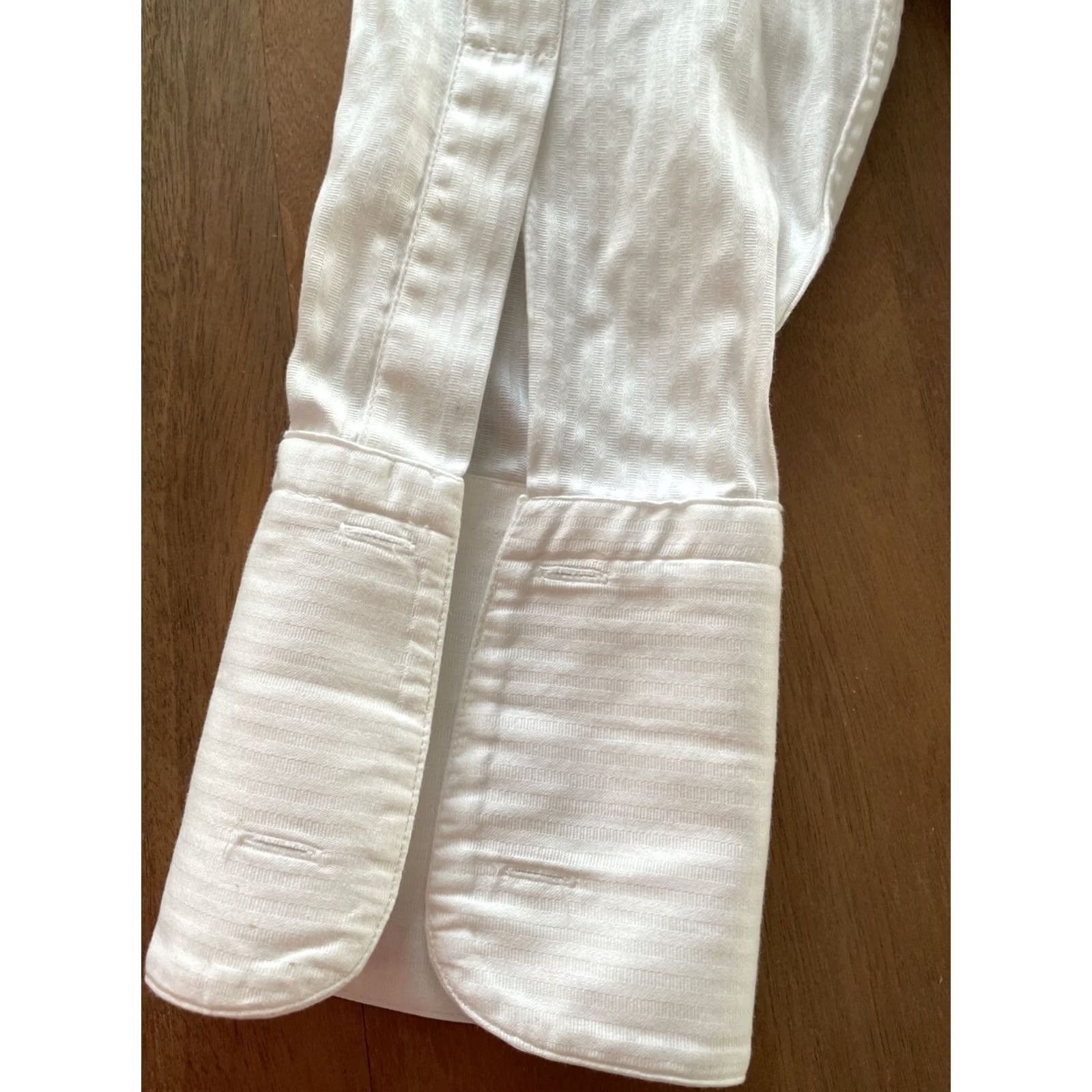 Eton Etón Dress Shirt Mens 17.5 White Cotton Woven French Cuff Stand-Up Collar Elegant Royal Eton Royal Two Fold Vintage N/A Size US XXL / EU 58 / 5 - 6 Thumbnail