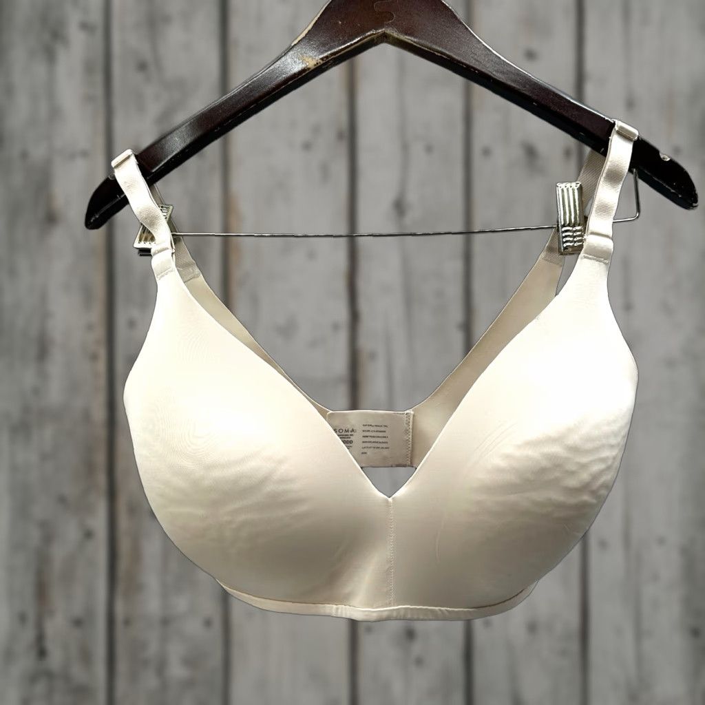 Vintage Soma Vanishing 360 Wireless T-Shirt Bra Women’s 34DDD Beige Seamless Adjustable Underwire No Nipple Cover Size ONE SIZE - 1 Thumbnail