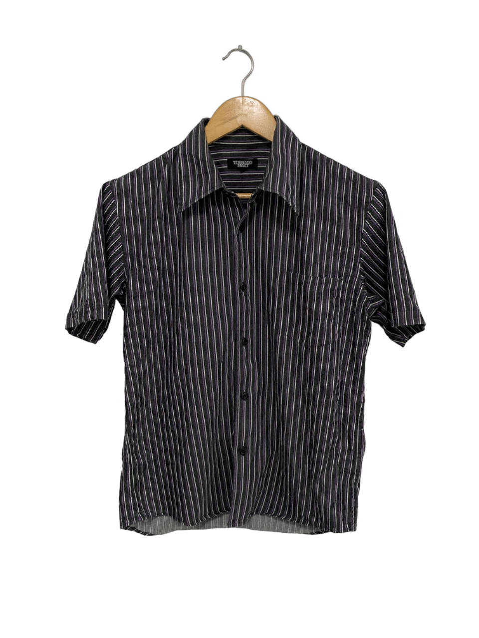 image of Archival Clothing x Tornado Mart Japanese Tornado Mart Striped Button Up Shirt, Men's (Size Medium)
