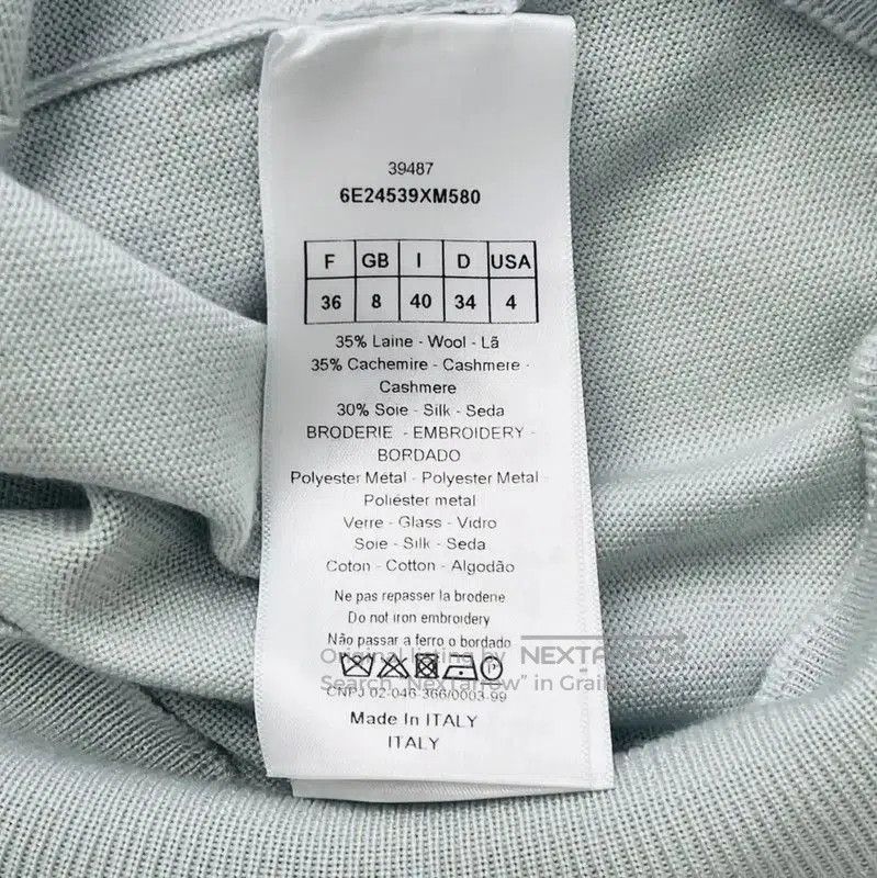 Dior Dior Light Blue Embroidered Short Sleeve T. Size S / US 4 / IT 40 - 7 Thumbnail