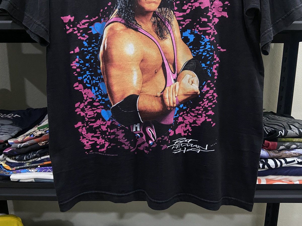 Vintage × WWE × WWF Vintage 1998s Bret ‘The Hitman’ Hart WWE Wrestling TShirt Size US L / EU 52-54 / 3 - 3 Thumbnail