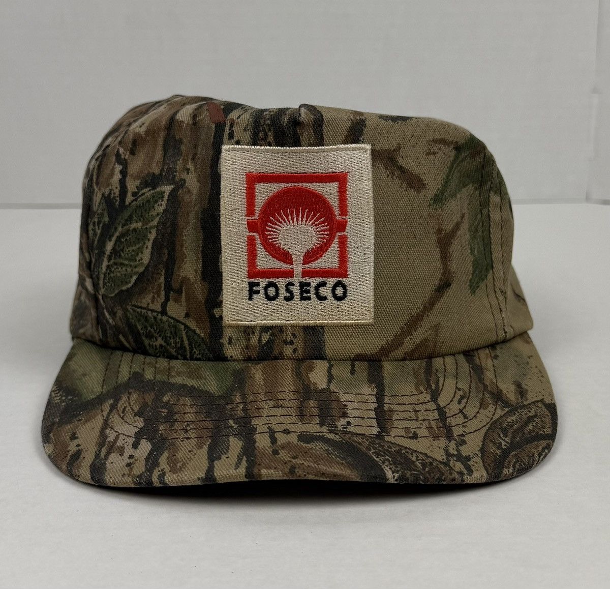 Vintage RealTree Camo SnapBack Camouflage Foseco Patch Logo