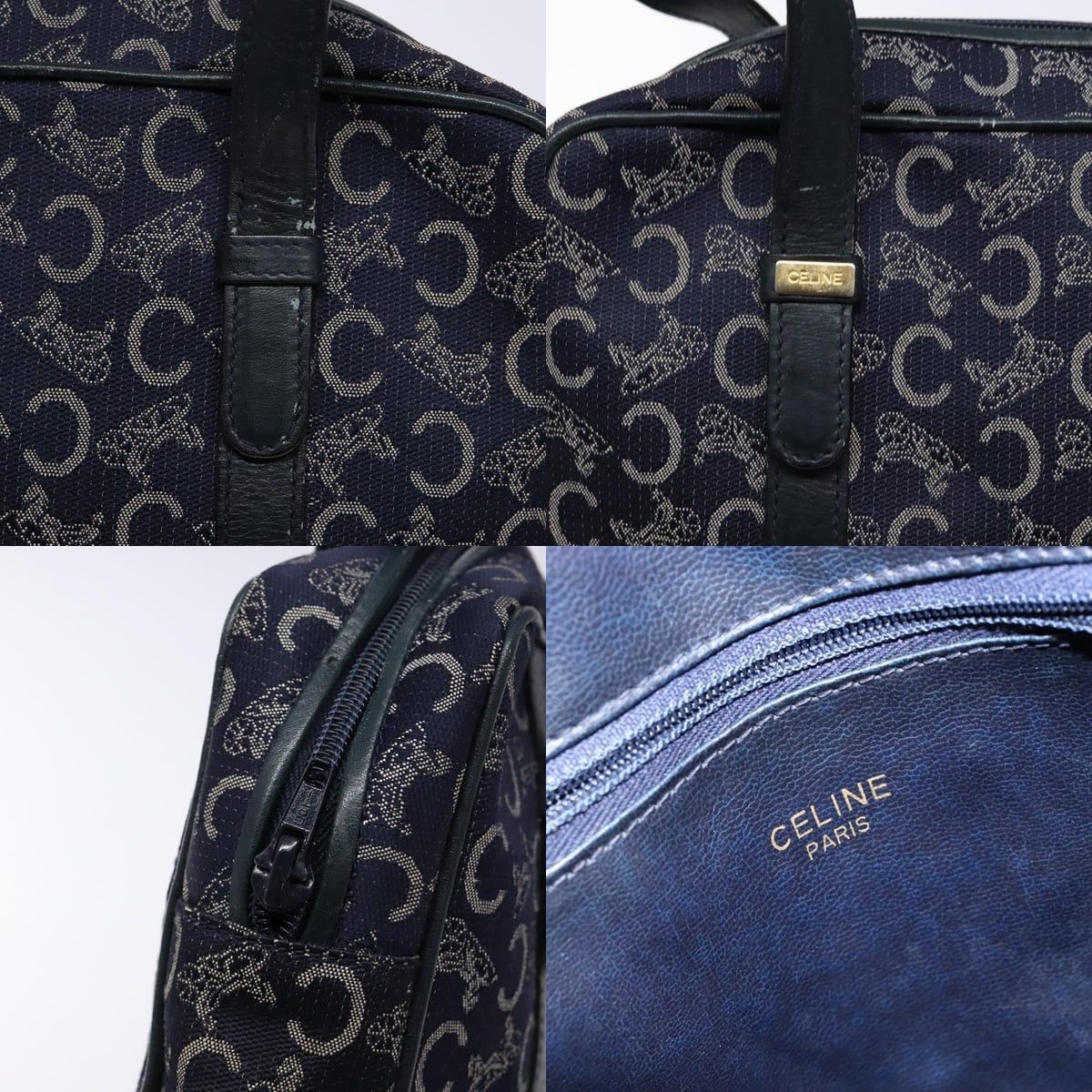 Celine CELINE Sulky Hand Bag Canvas Navy Size ONE SIZE - 11 Thumbnail
