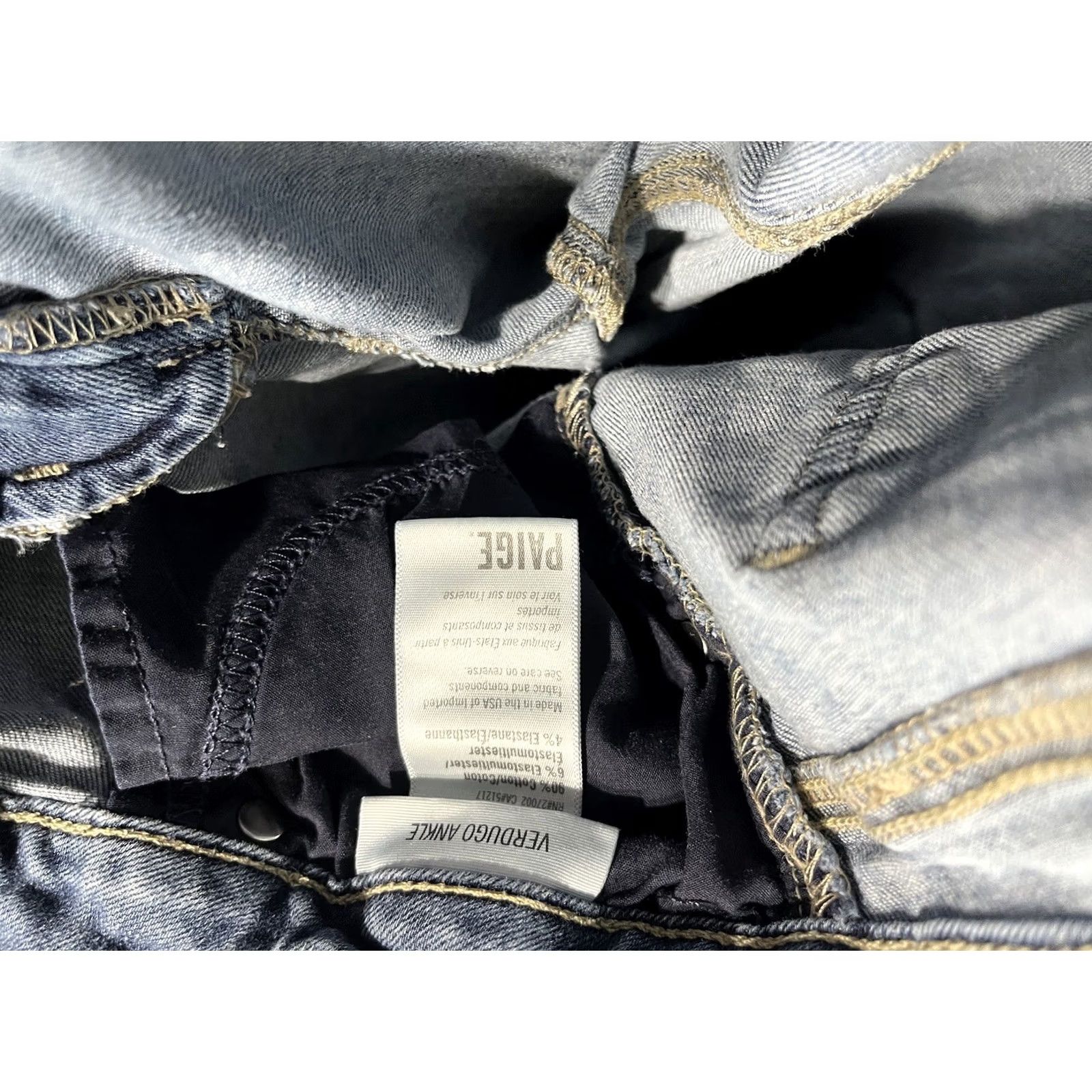 Paige PAIGE Verdugo Skinny Jeans Size 32 Ankle Distressed Medium Wash Women's Size 24" / US 00 / IT 34 - 7 Thumbnail