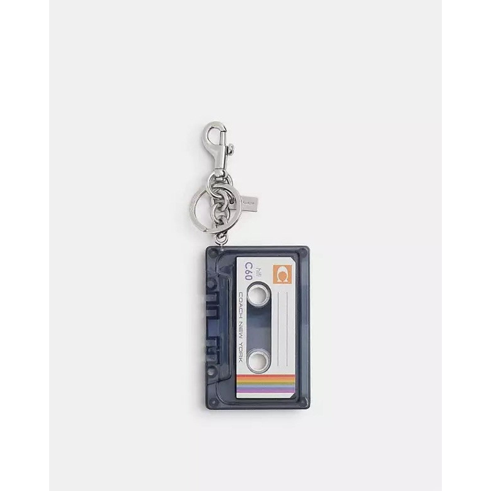 Coach NWT Coach Large Cassette Bag Charm Silver/Black CCD15 no bag Size ONE SIZE - 9 Thumbnail