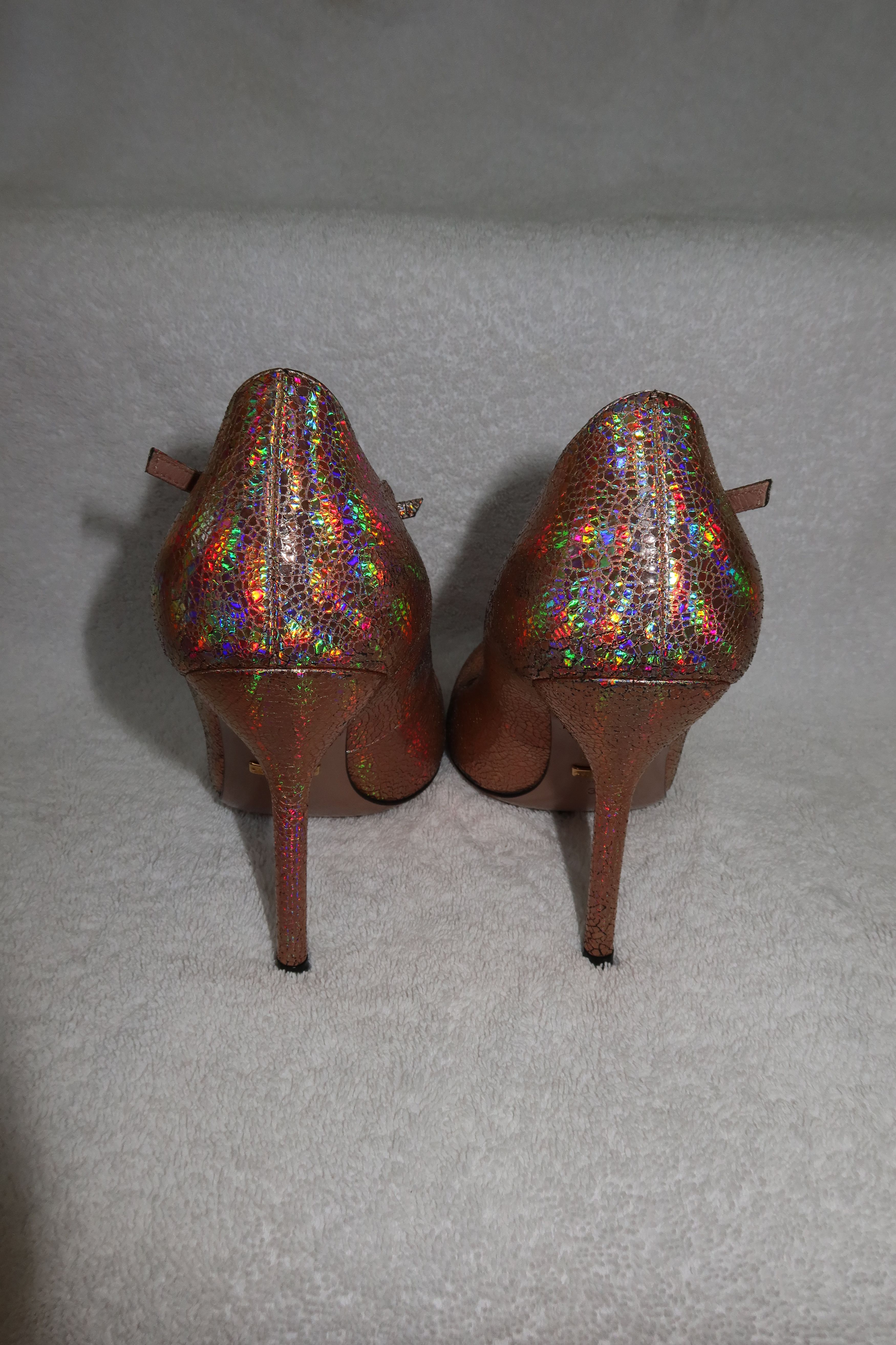 Gucci Vintage Gucci Pink Metallic Stilettos Size US 6.5 / IT 36.5 - 4 Thumbnail
