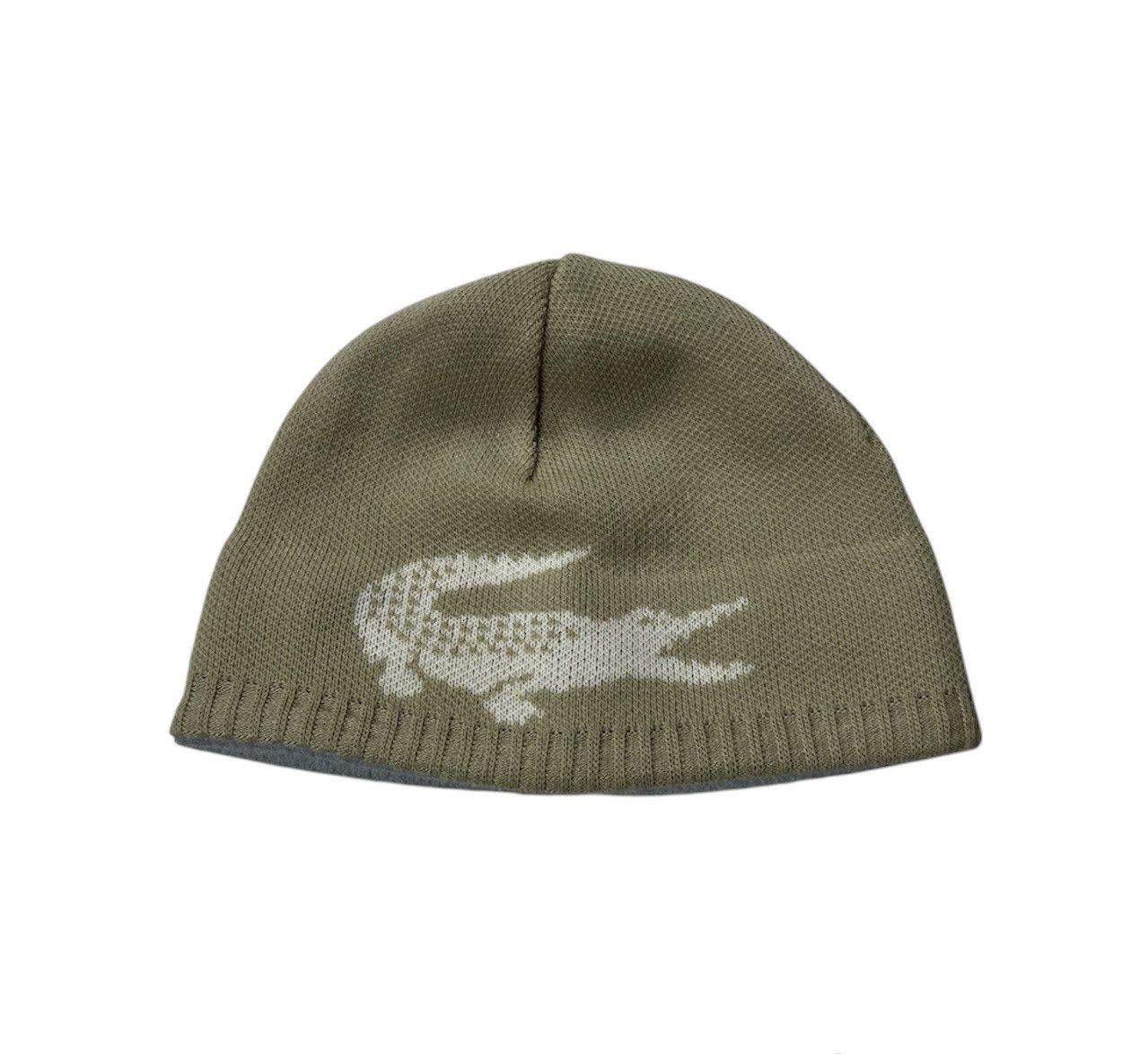Lacoste Vintage Lacoste y2k big logo crocodile knit beanie hat drill Size ONE SIZE - 1 Thumbnail