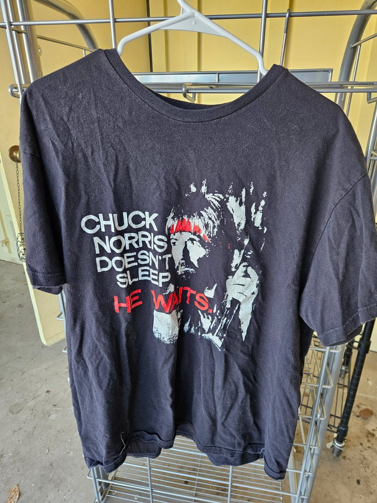 Other Chuck Norris Doesn't Sleep He Waits Tee Size US XL / EU 56 / 4 - 1 Thumbnail