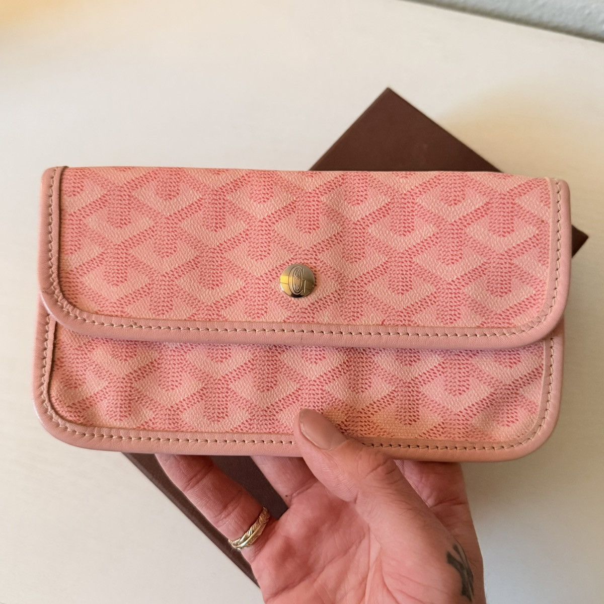 Goyard Goyard Pink Wallet RARE Japan Exclusive Sakura Pearl Pouch