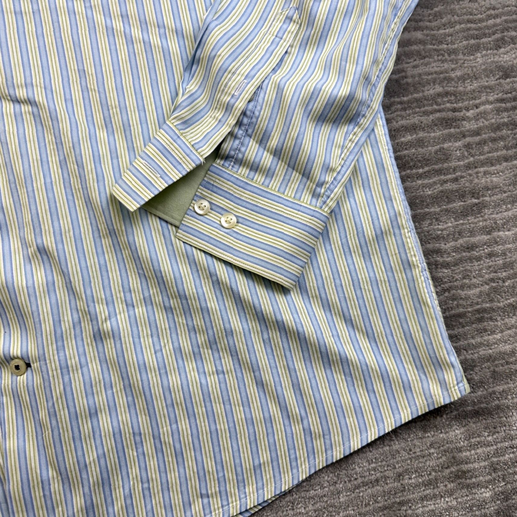 Banana Republic Banana Republic Shirt XL Blue Green Button Up Woven Italy Mens Size US XL / EU 56 / 4 - 4 Thumbnail