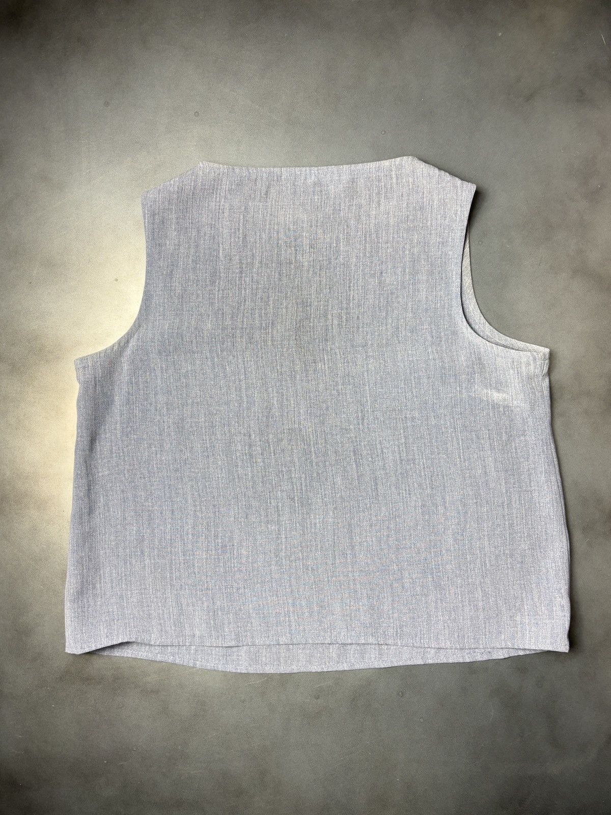 Vintage 1980s Vintage Sleeveless Blouse Shirt Short Crop Made in USA Size L / US 10 / IT 46 - 6 Thumbnail
