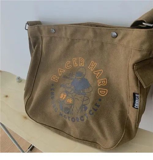 Japanese Brand 90s retro cartoon graphic canvas shoulder bag crossbody y2k Size ONE SIZE - 6 Thumbnail
