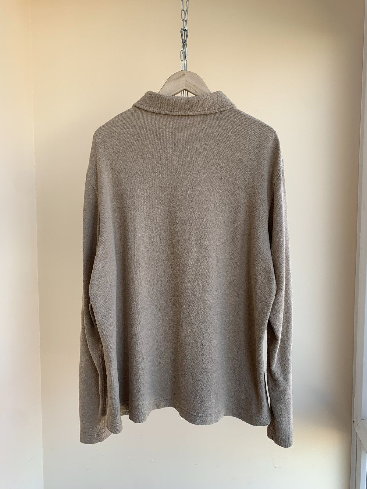 Arket Arket Boucle Yarn Half Zip Collar Pullover Sweatshirt Beige Size US XL / EU 56 / 4 - 2 Thumbnail