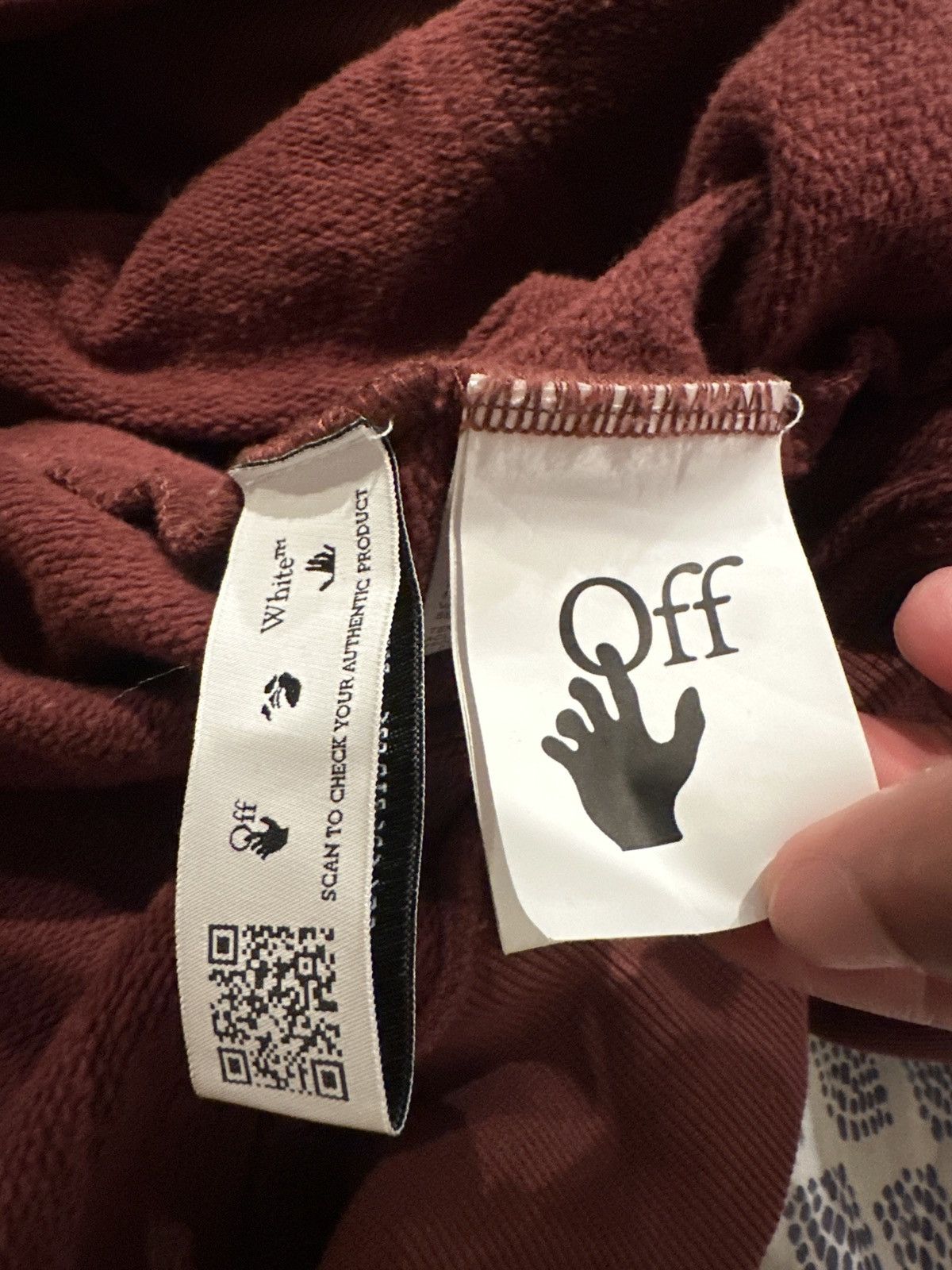 Off-White Off White white paint over script hoodie Size US M / EU 48-50 / 2 - 6 Thumbnail