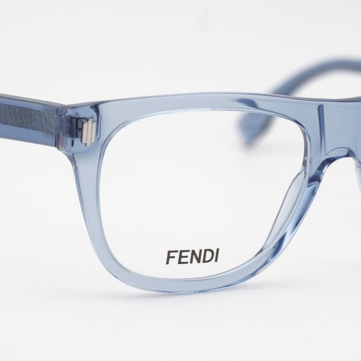 Fendi Fendi FE50070I 090 Eyeglasses Blue 54mm Square Frame Size ONE SIZE - 5 Thumbnail
