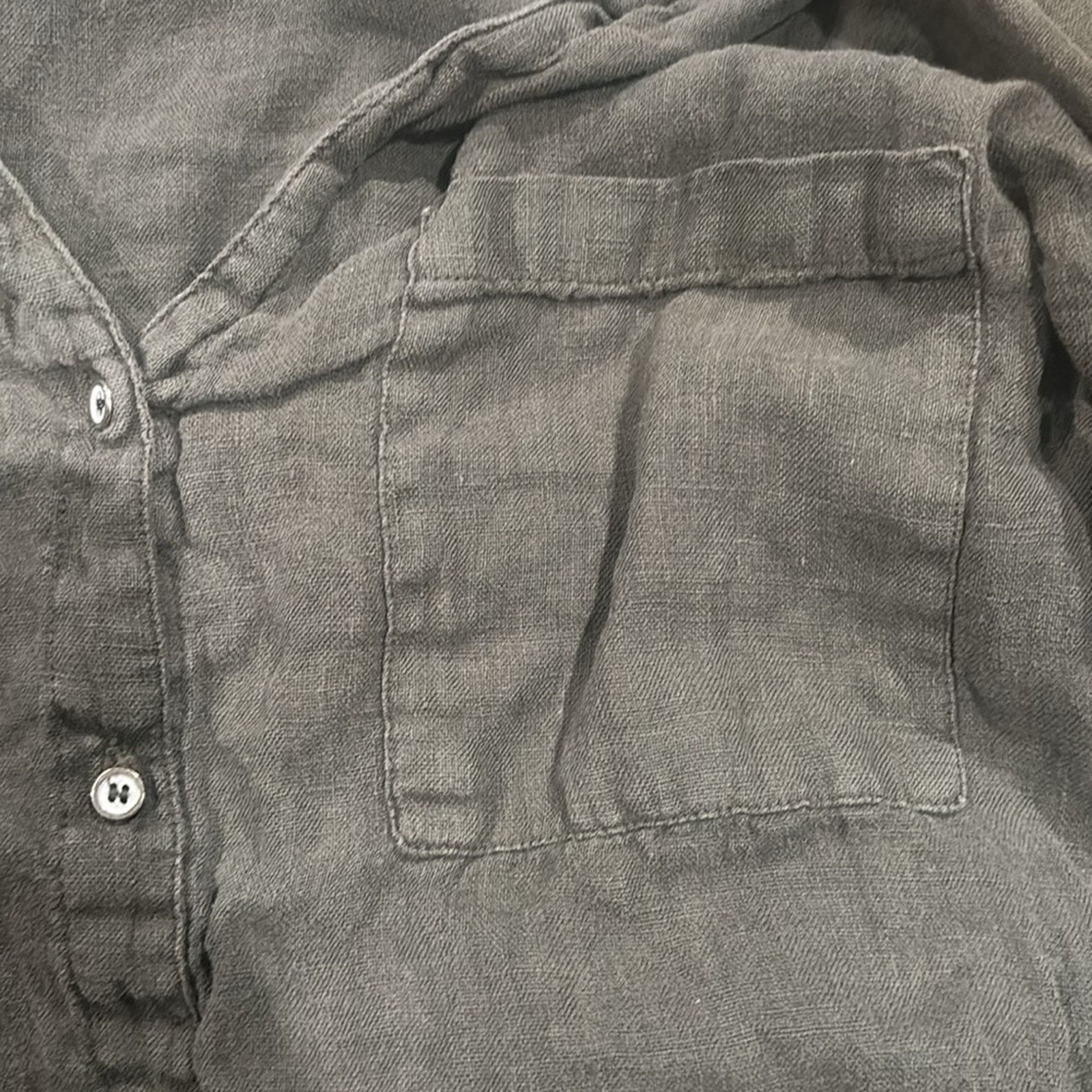 Zara ZARA Olive Utility Roll Tab Sleeve Button Down Shirt Sz S Size S / US 4 / IT 40 - 5 Thumbnail