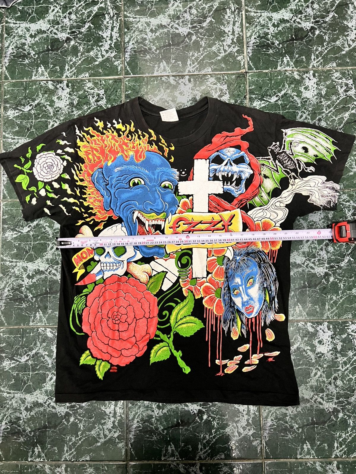 Ozzy Osbourne × Vintage Ozzy Osbourne (Tattoo : All Over Printed) T Shirt Size US L / EU 52-54 / 3 - 6 Thumbnail