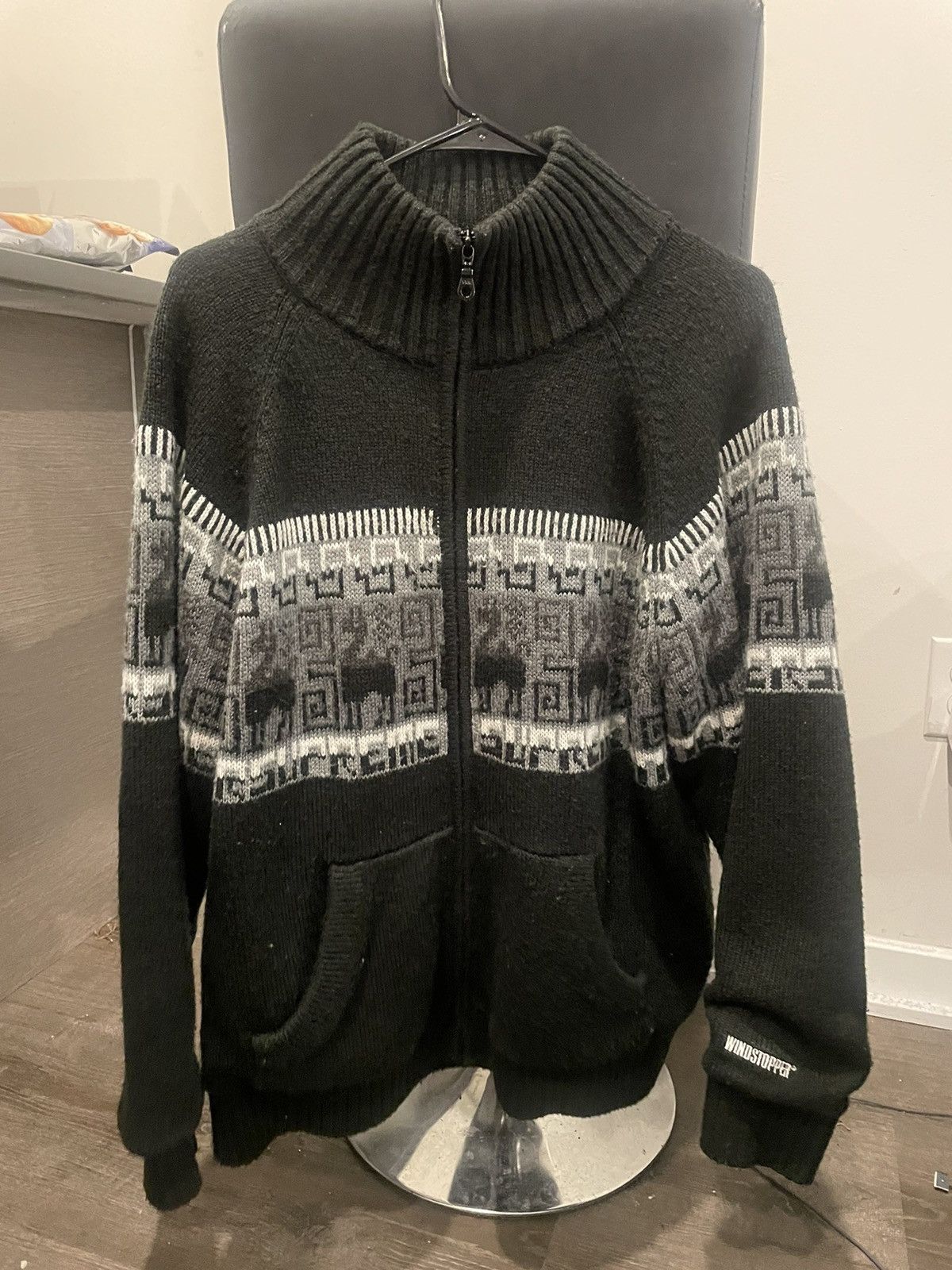 Supreme Supreme Chullo Windstopper Zip Up Sweater Black | Grailed