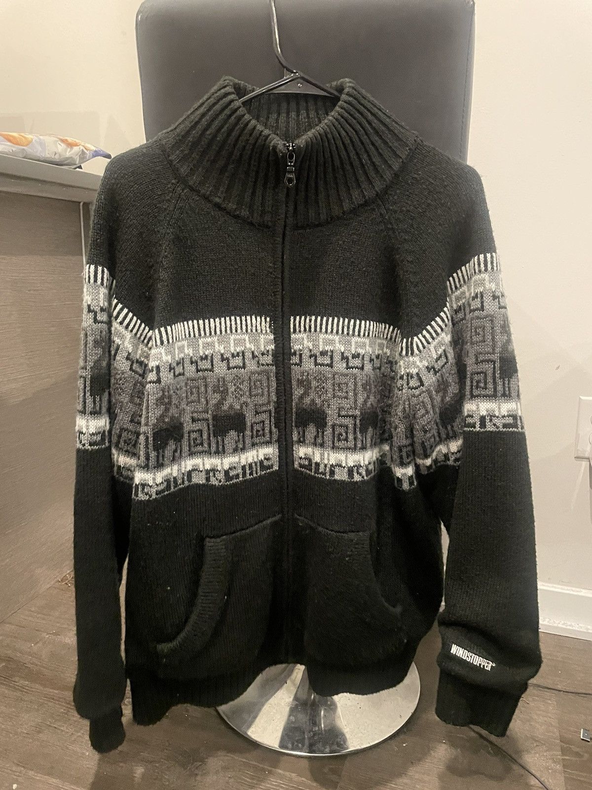 Supreme Supreme Chullo Windstopper Zip Up Sweater Black | Grailed