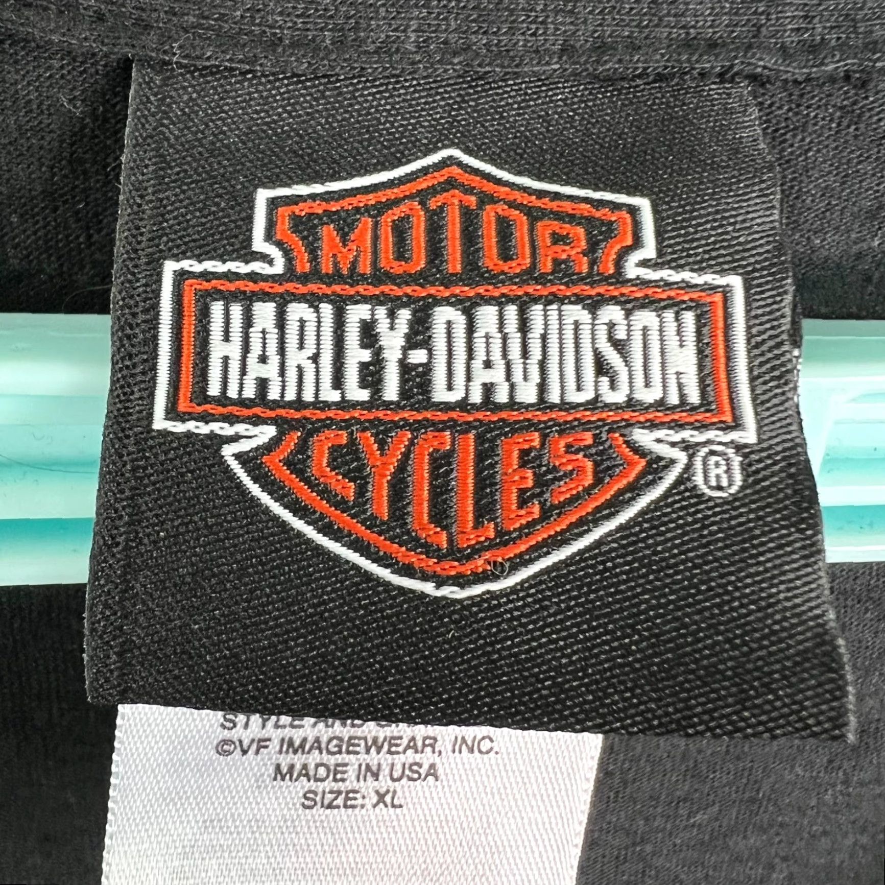 Harley Davidson VINTAGE Harley-Davidson Shirt Women's XL Black 90s USA Biker Motorcycle Graphic Tee T-Shirt XL Women’s Size XL / US 12-14 / IT 48-50 - 3 Thumbnail